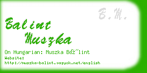 balint muszka business card